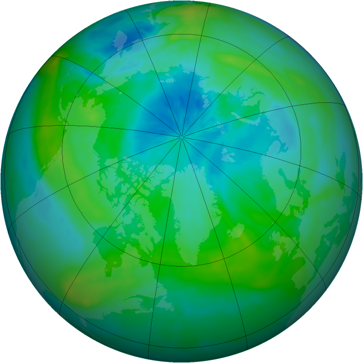 Arctic ozone map for 12 September 2015